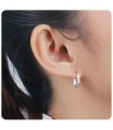 Silver Hoop Earring HO-1692